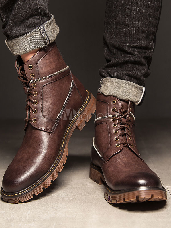 Clássico Casual Homens Ankle Boots Homens Botas De Couro Impermeável Homens  Do Tornozelo Botas Outono Exterior Homens De Moto Botas desconto \u003c Sapatos  de homem ~ Andreguerra.pt