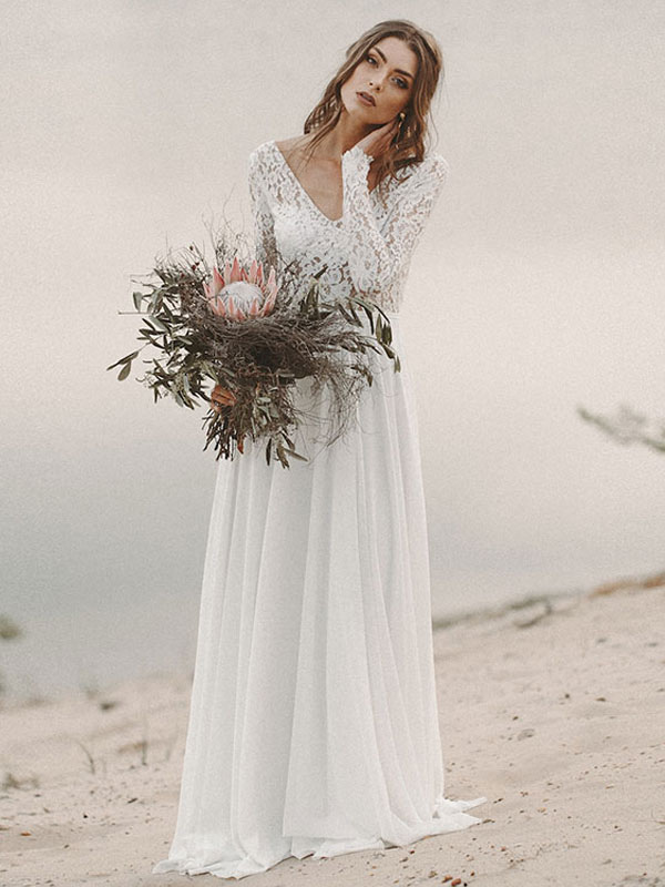 hippie beach wedding dress