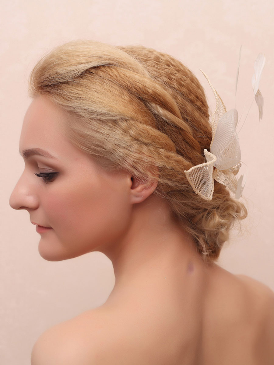 Boda Accesorios de boda | Accesorios para el cabello de plumas de boda para la novia - RJ20588