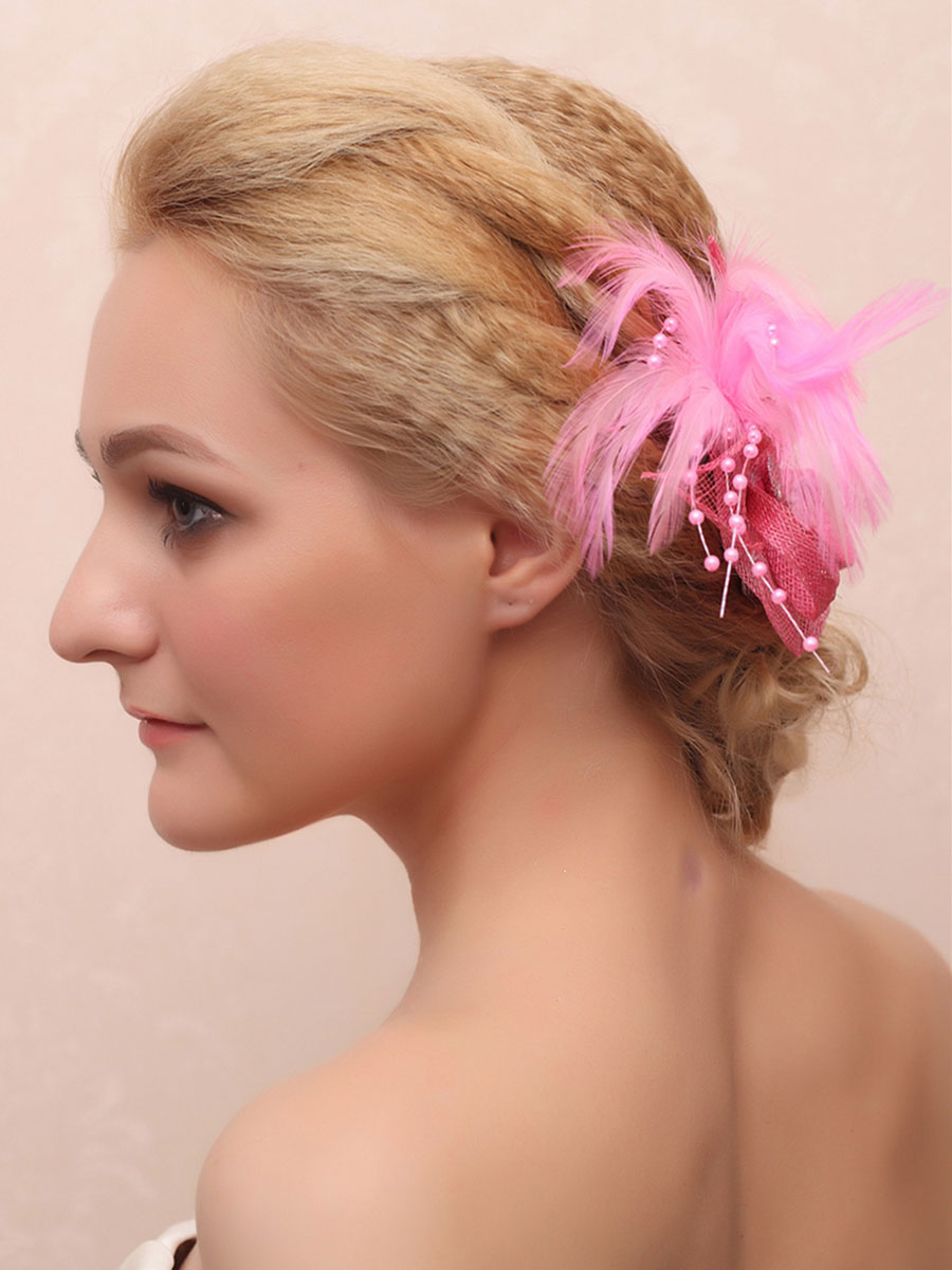 Boda Accesorios de boda | Accesorios para el cabello nupcial de plumas de tocado de boda - YC67756