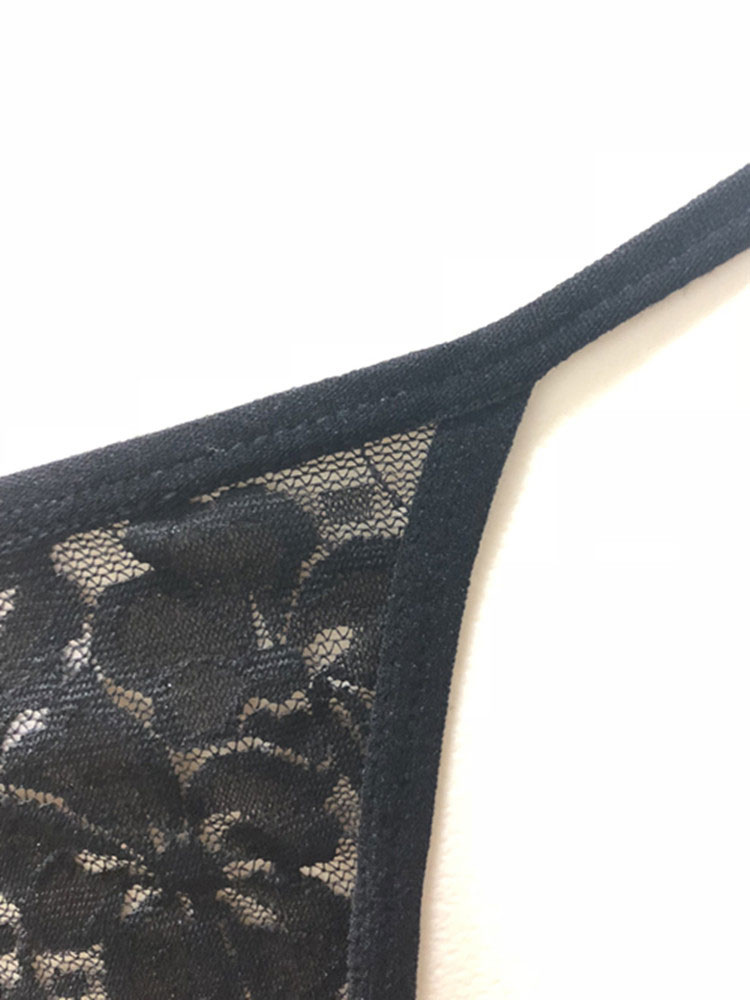 Lingerie Bras & Panties | Panties Lingerie Women Black Nylon Lace Sexy Panties - PV64593