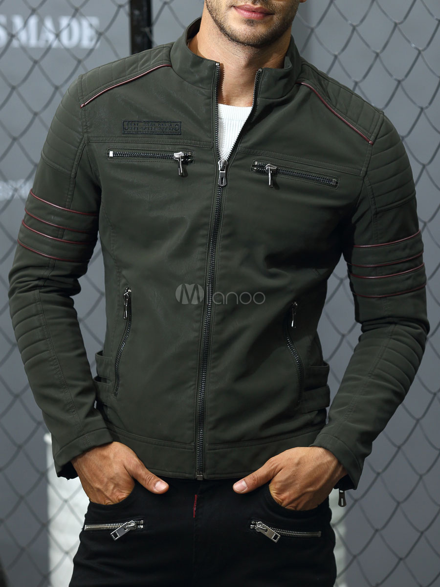 jaqueta de couro masculina 2019
