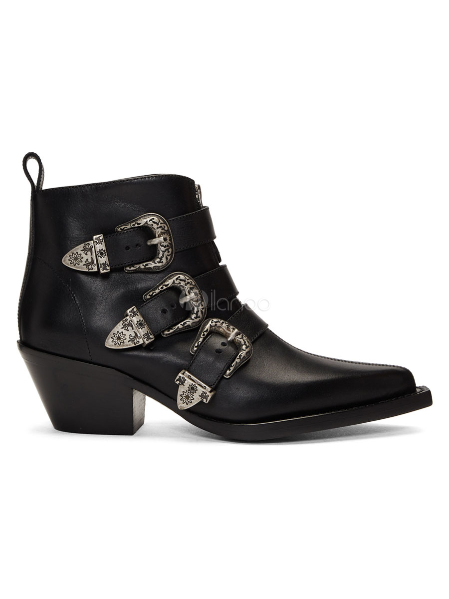 cowhide bootie