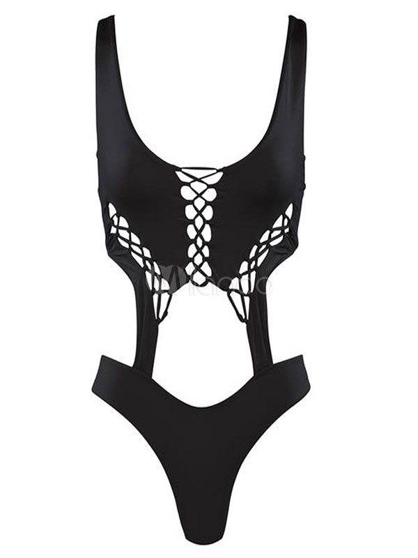 Monokini Swimsuits For Women Yellow Cut Out Straps Neck Removable Summer Sexy Bathing Suits 