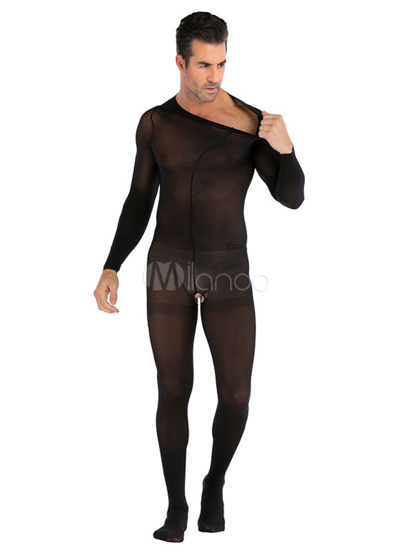 Lingerie sexy entrejambe pour hommes Bodystockings pour hommes pour chambre à coucher