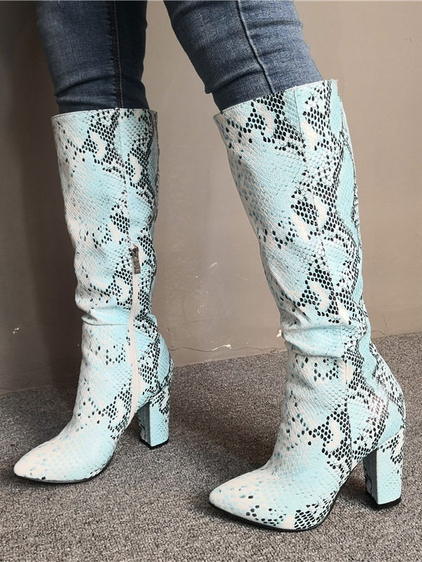 thigh high money print boots