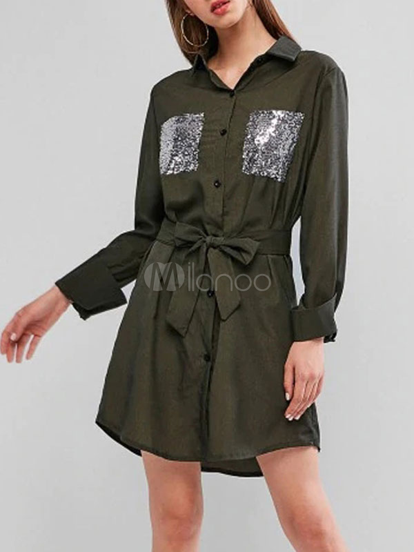 polyester shirt dress