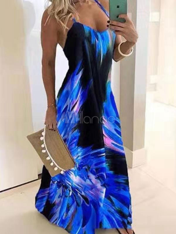 Damensommerkleid Mit Trägern Von Biyejit – Lockeres Langarm-Maxi-Kleid Aus Weichem Polyester/Spandex – Für Strand, Urlaub & Freizeit