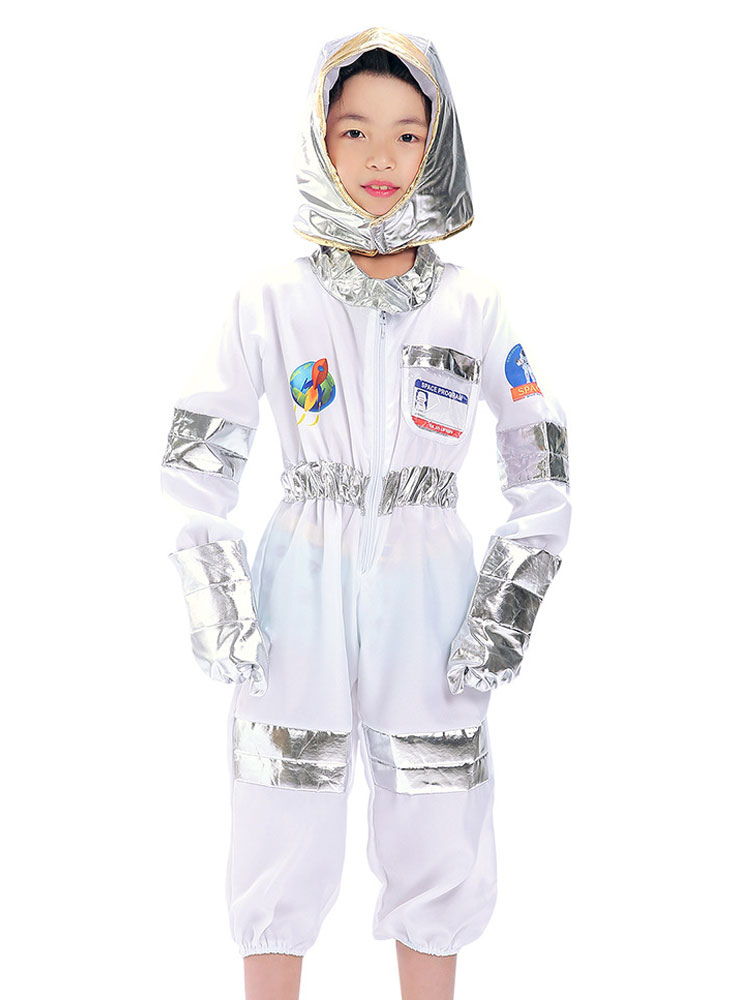 カーニバル子供コスプレフードジャンプスーツポリエステルセット子供宇宙飛行士コスプレ衣装 Milanoo Jp