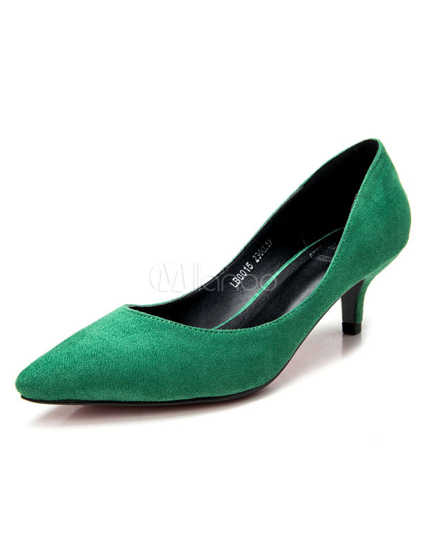 womens green slip on shoes