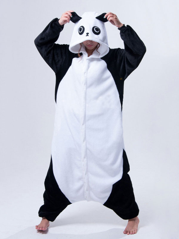Kigurumi Pajamas Panda Onesie For Adult Animal Costume Halloween - Costumeslive.com