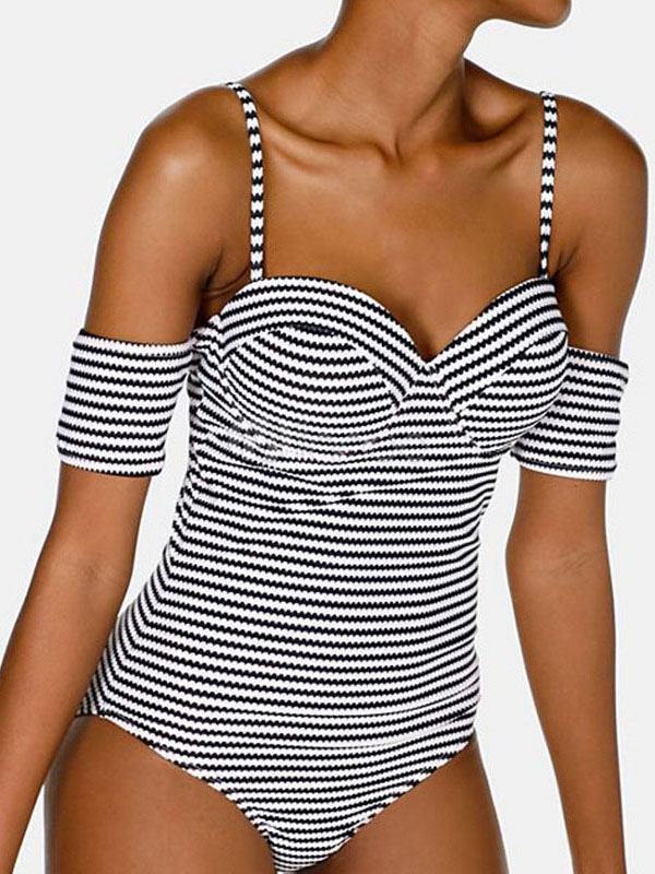 cold shoulder bathing suit top