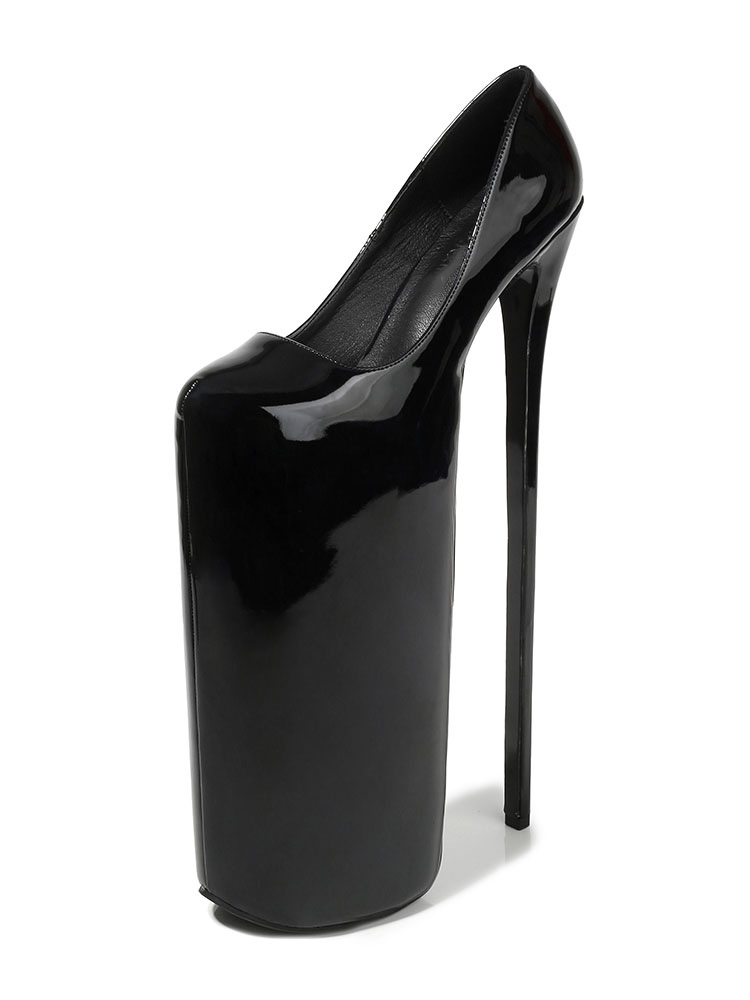 Women Sexy Shoes Black Platform Sky High Heels Milanoo Com