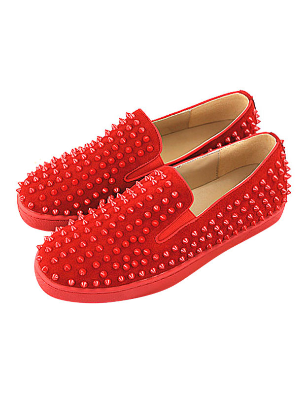 red loafers spikes