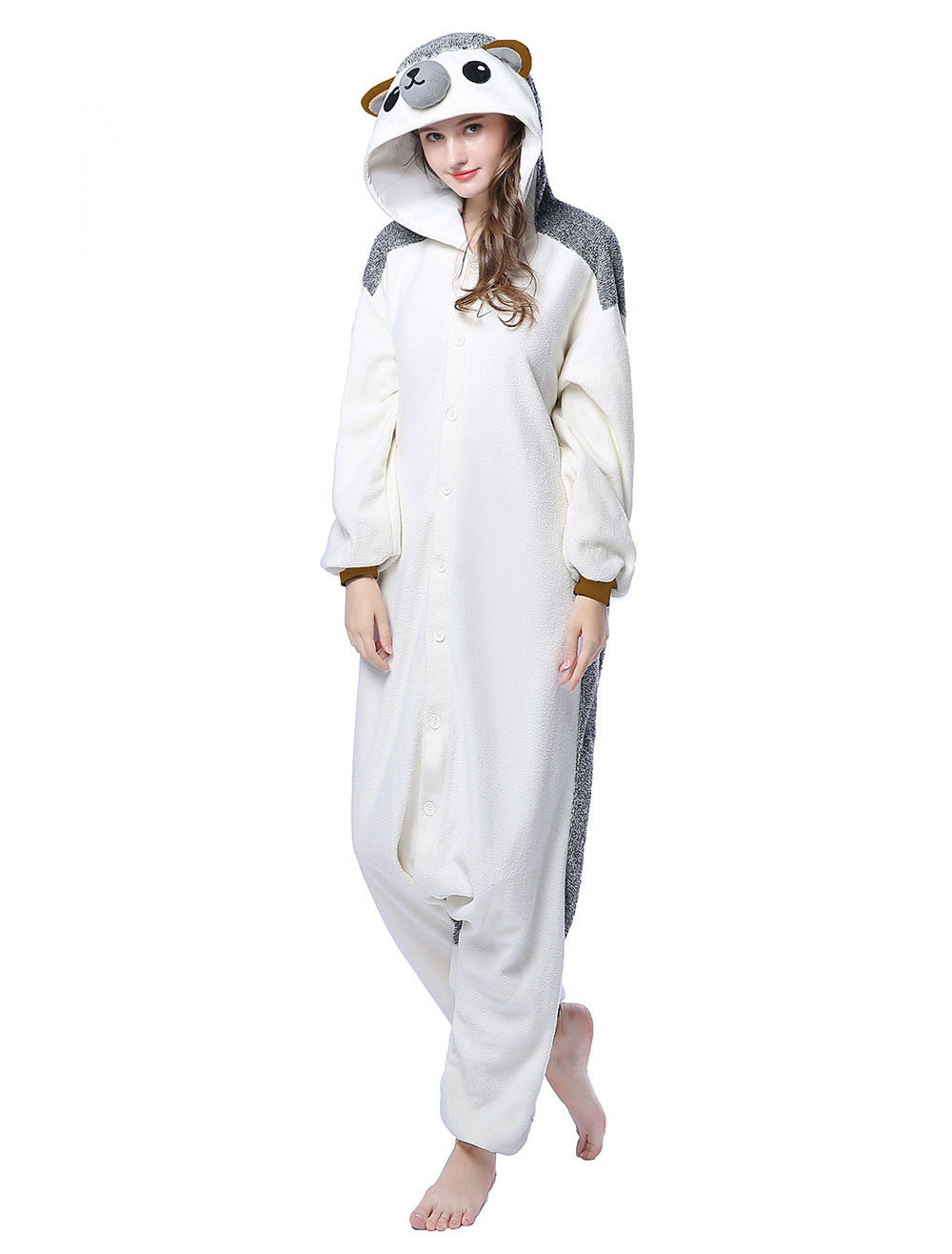 Disfraz Halloween pijama para adultos 2023 blanco erizo Halloween Carnaval Halloween Costumeslive.com