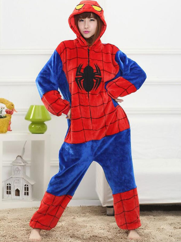 Vandalir Majestuoso lo mismo Disfraz Halloween Kigurumi pijamas superhéroe Spiderman mono franela Womens  traje de Cosplay Halloween - Costumeslive.com