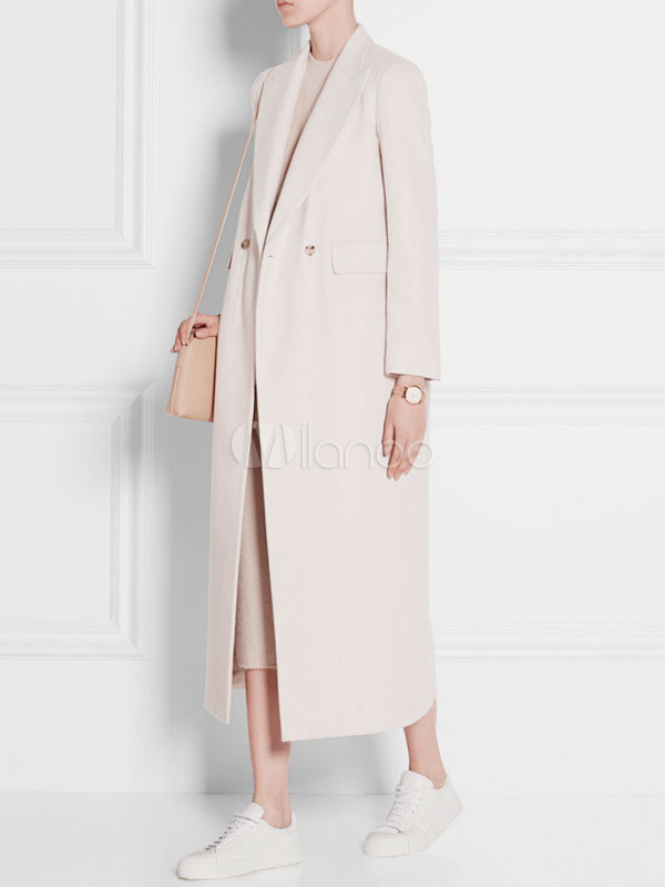ivory wool coat womens