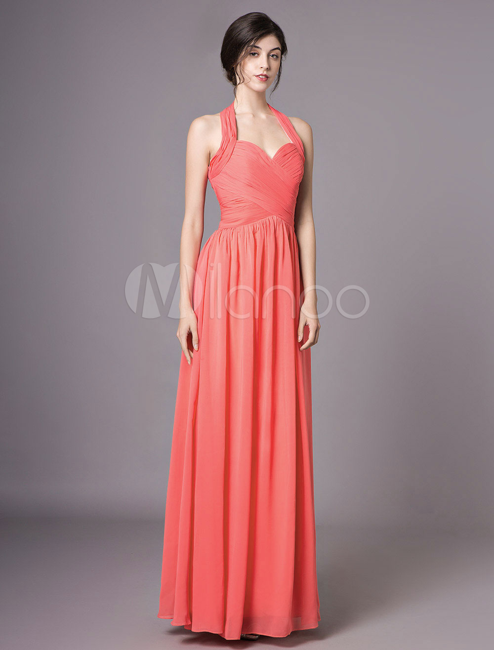 coral bridesmaid dresses with sleeves