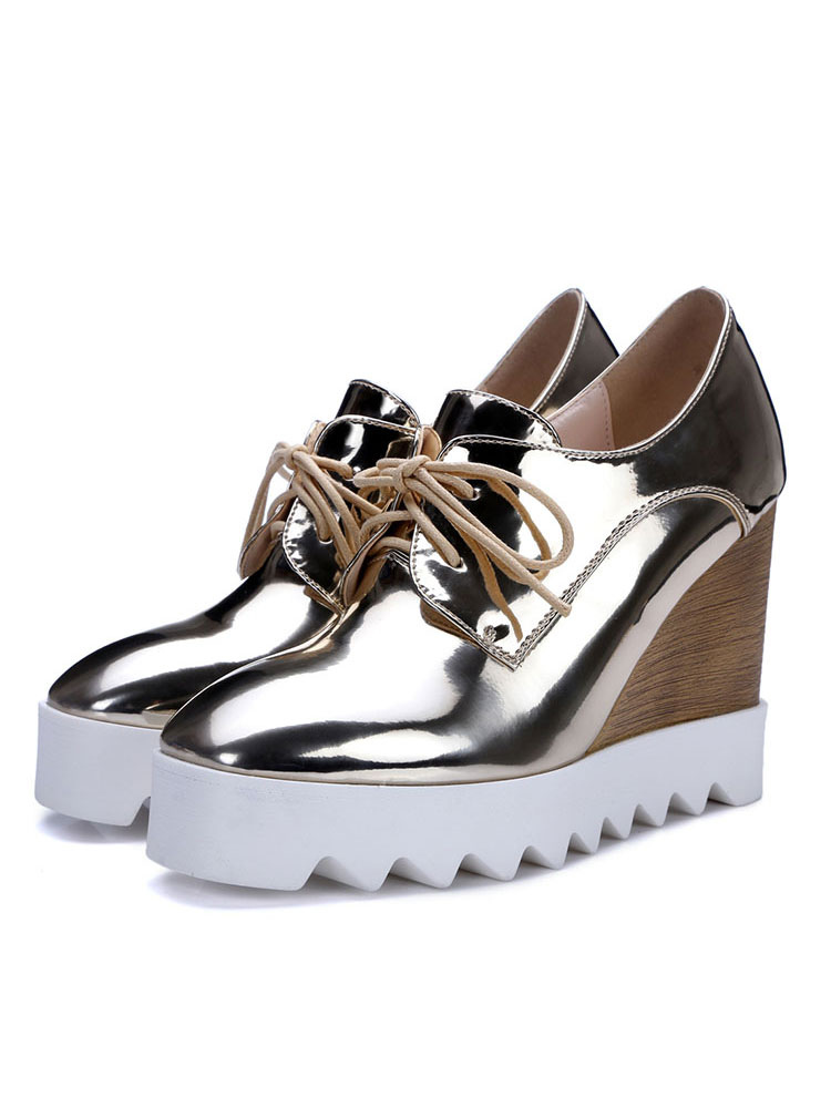 scarpe stringate zeppa