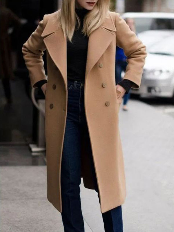 camel winter trench coat