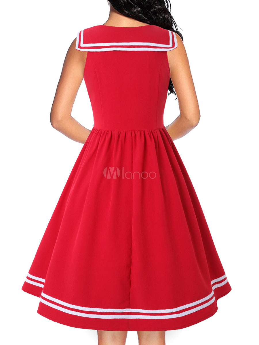 1950s red dress