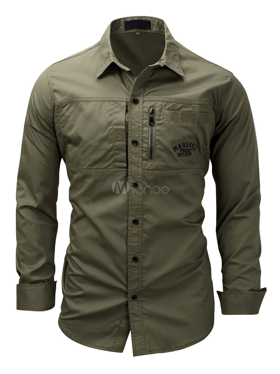 chemise kaki homme