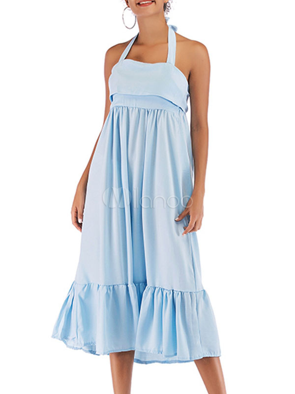 sky blue summer dress