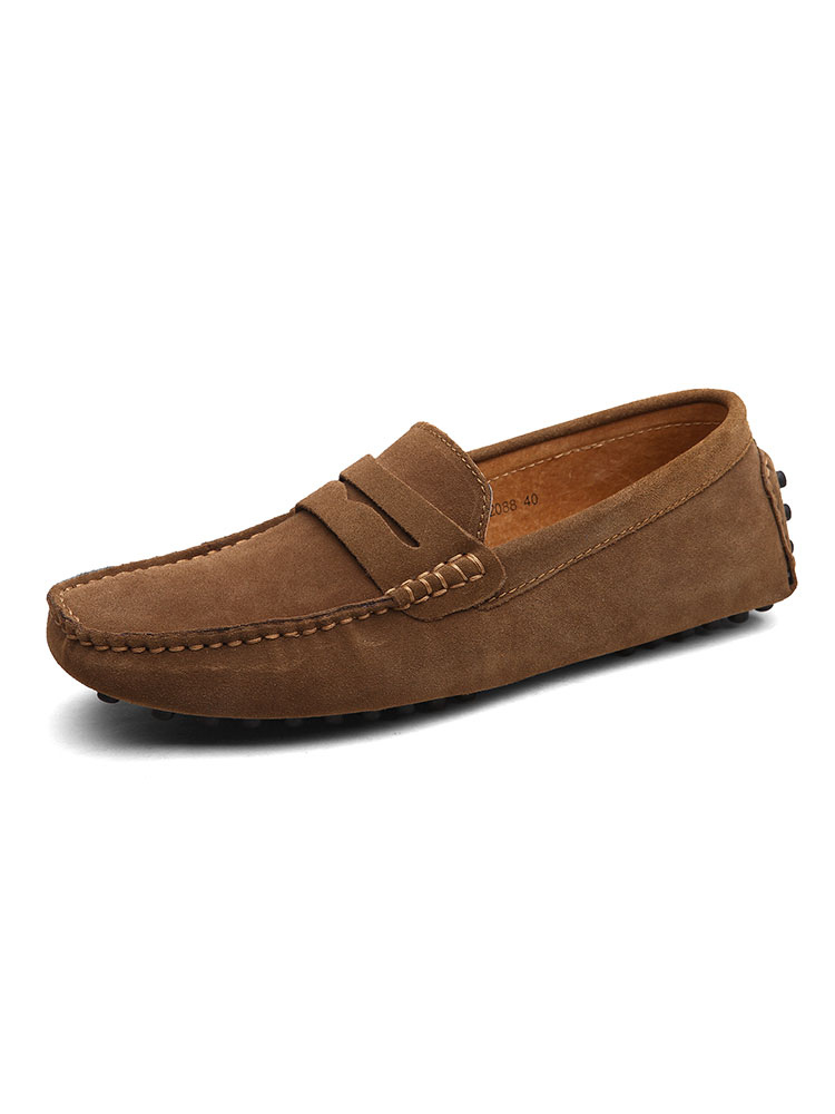 mens suede penny loafers