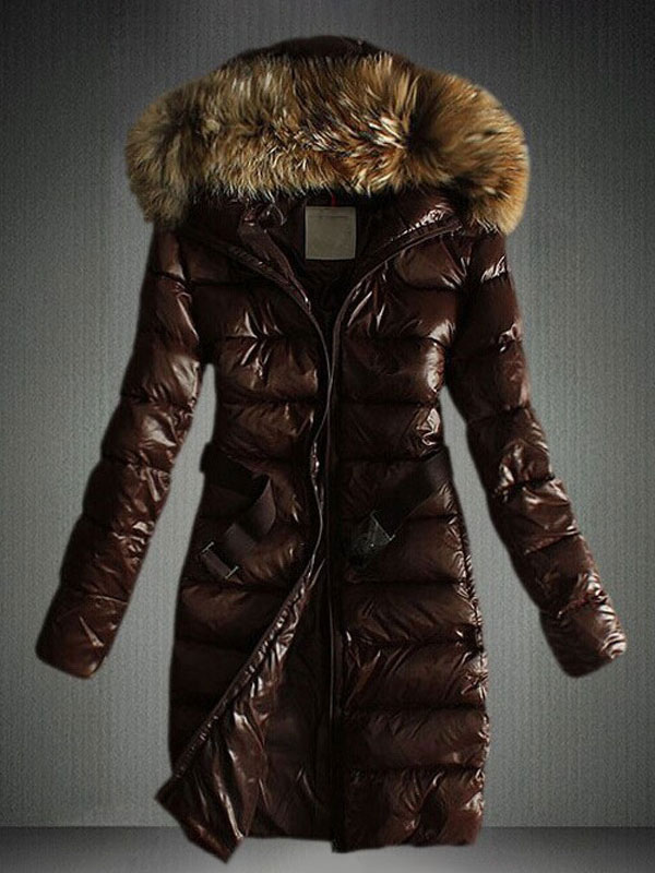 long puffer coat with fur hood womens