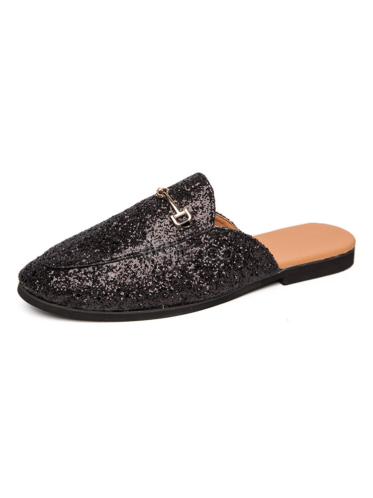 Sandalen F r M nner Slip On Artwork Pailletten Leder Gummisohle Runde sandalen-f-r-m-nner-slip-on-artwork-pailletten-leder-gummisohle-runde