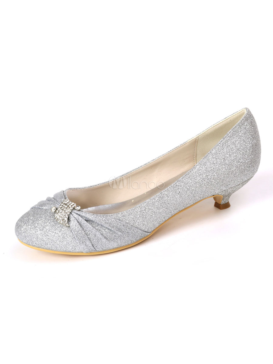 silver round toe shoes
