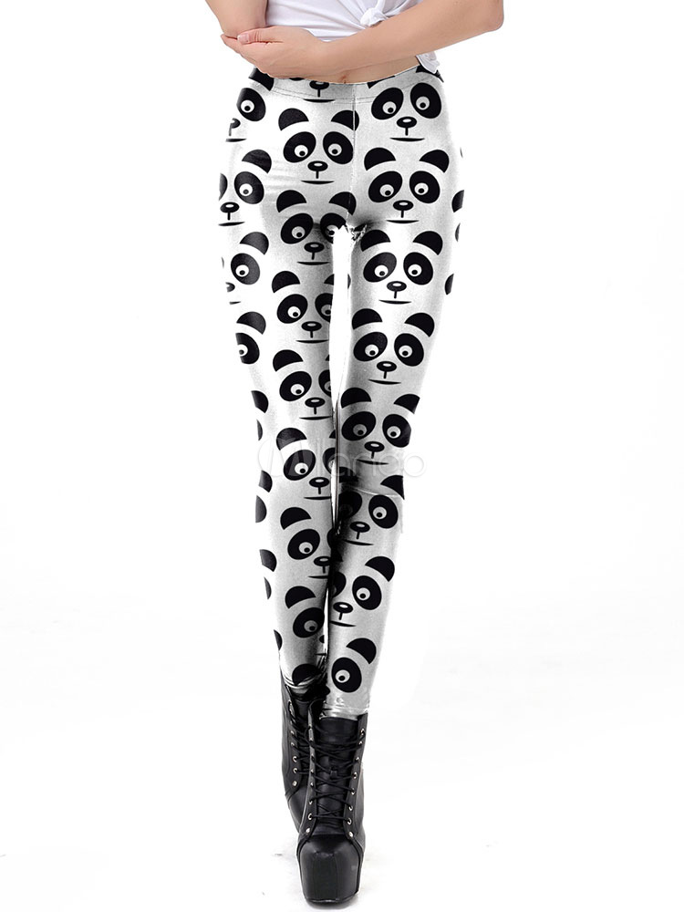 Stretchy Leggings Panda 3D Print Women 