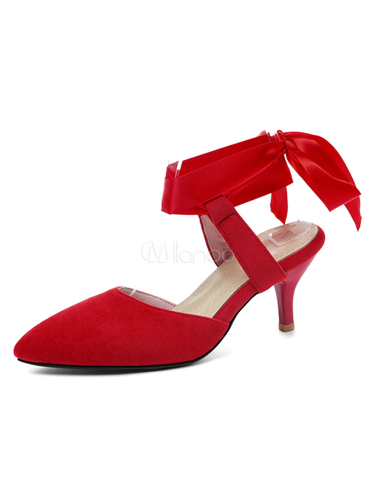sandali rossi tacco medio