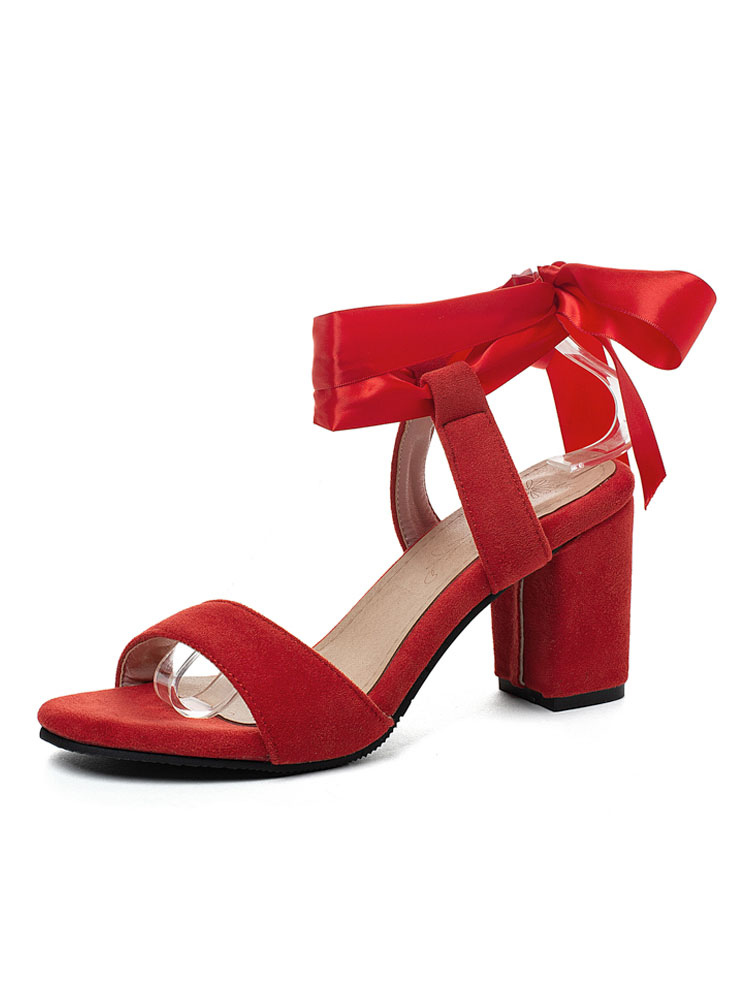 sandali rossi tacco basso