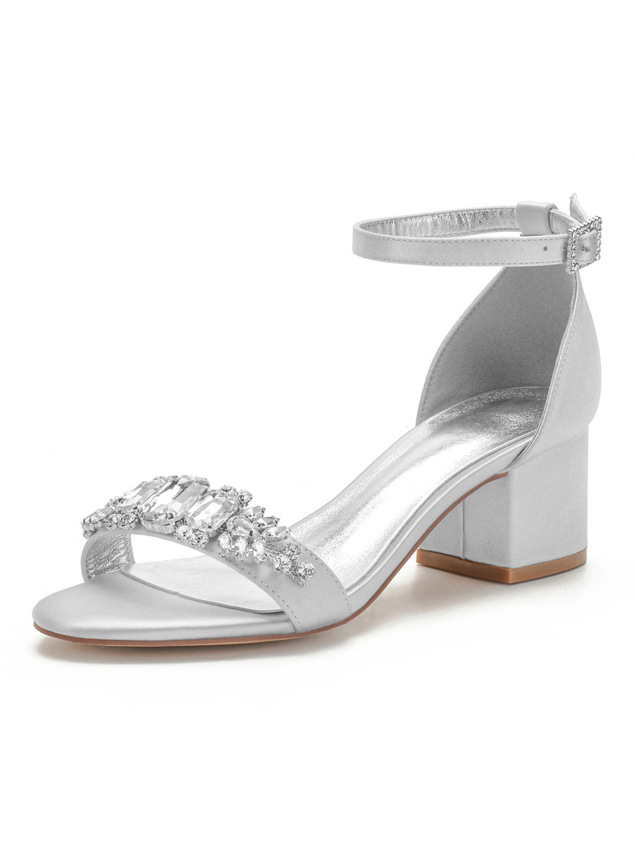 Shoes Occasion Shoes | Women's Comfortable Block Heel Ankle Strap Bridal Sandals - IT69413