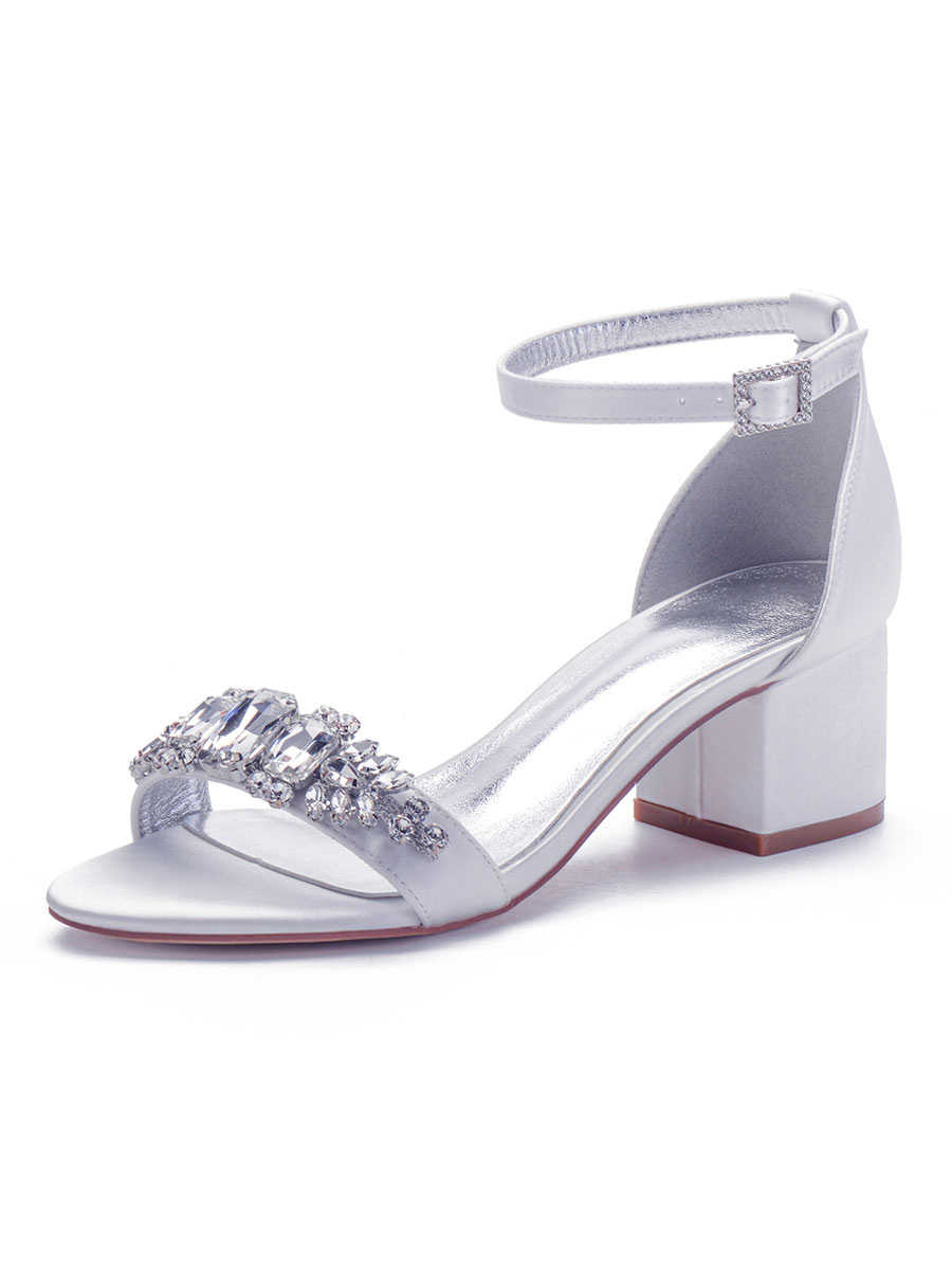 Shoes Occasion Shoes | Women's Comfortable Block Heel Ankle Strap Bridal Sandals - IT69413