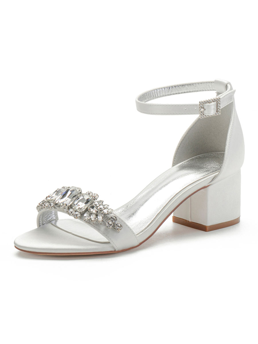 Shoes Occasion Shoes | Women's Comfortable Block Heel Ankle Strap Bridal Sandals - IT69413