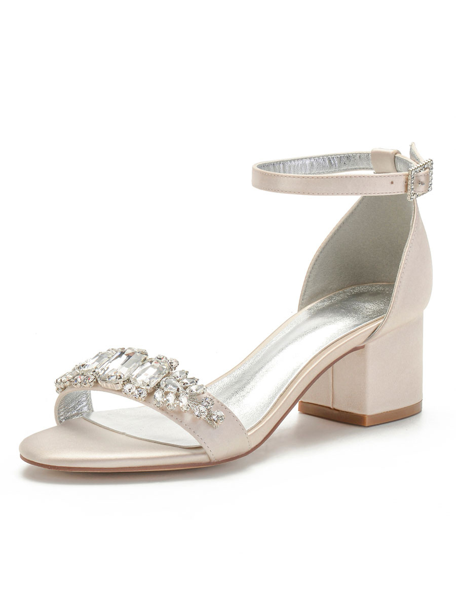 Shoes Occasion Shoes | Women's Comfortable Block Heel Ankle Strap Bridal Sandals - IT69413