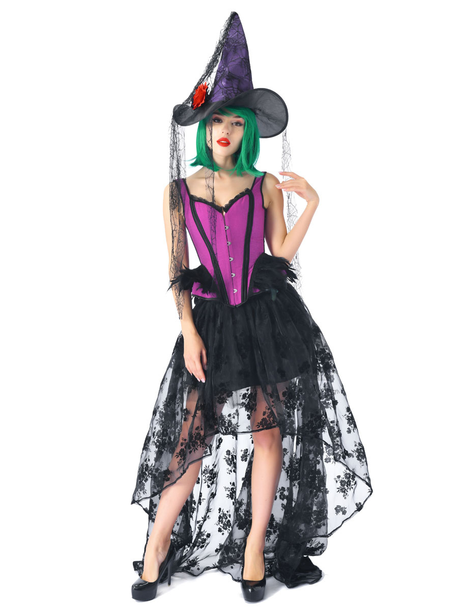 black and purple corset dress