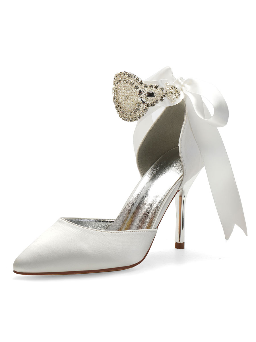 Buy > silver satin shoes > in stock