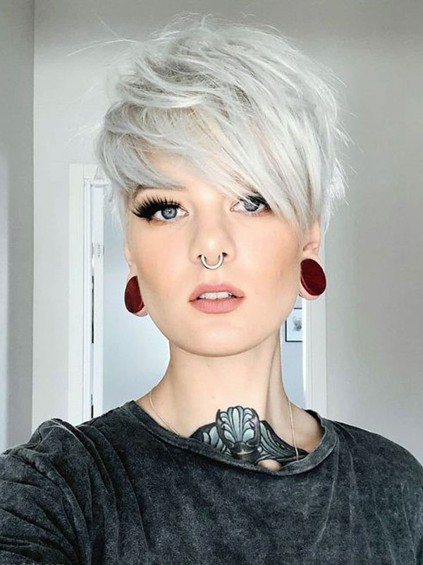 Moda Mujer Accesorios | Pelucas de cabello humano Encaje frontal pelucas cortas - ZC39640