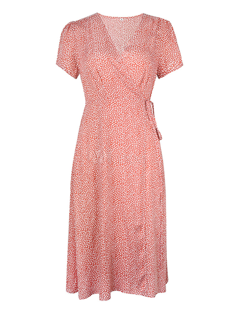 Sommerkleid Damen Aus Musselin - Luftiges Wickelkleid Mit Knöpfen