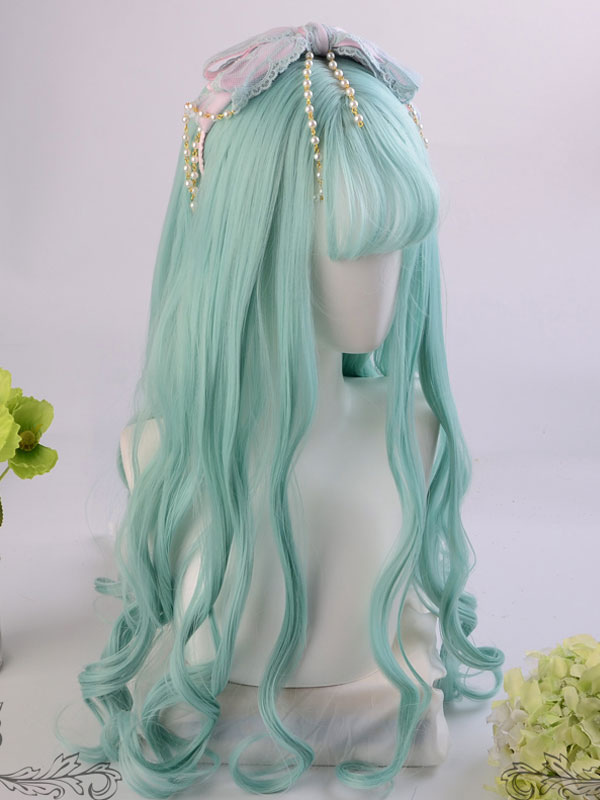 green lolita wig