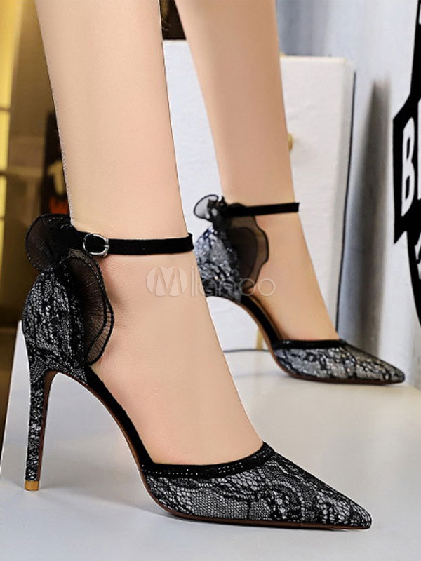 Women's High Heels Stiletto Heel Strap Adjustable Pointed Toe Artwork ...