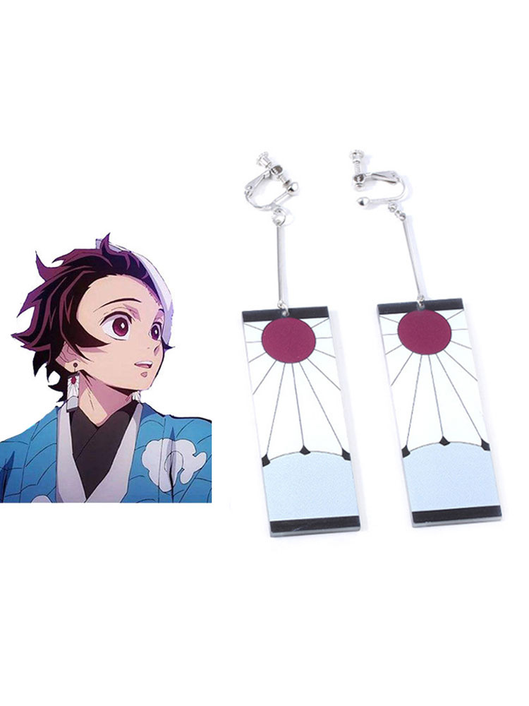 2 pour Tanjiro Kamado Boucles doreilles anime personnage Cosplay Accessoires 