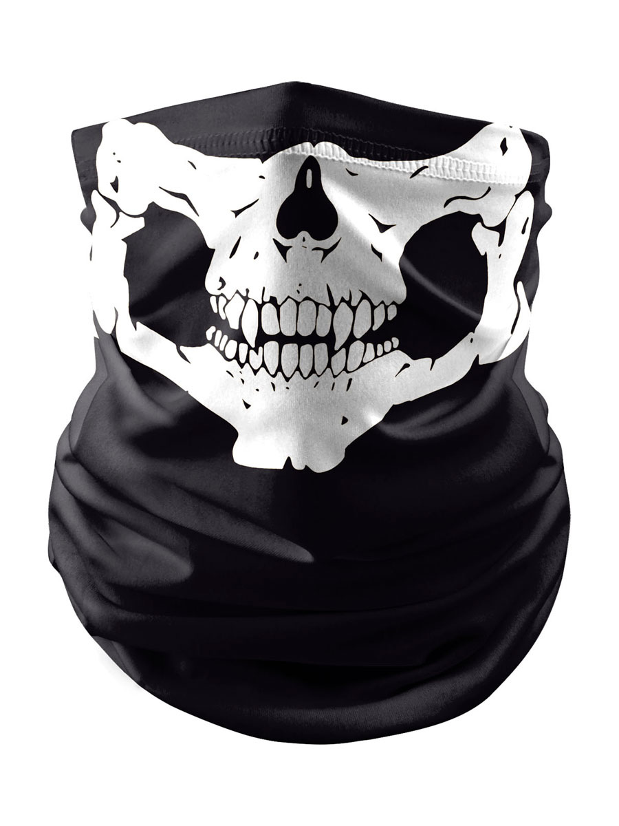 CMJ Green Skeleton Skull Face Mask Biker Call of Duty COD Bandana Neck Tube UK 