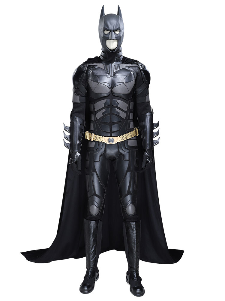 DC Comics The Dark Knight Batman Cosplay Costume Black Leather Outfit -  