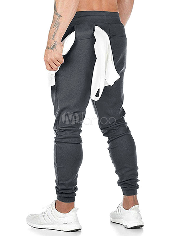 Details about   Men's  Casual Pants Sport Training Tapered Sweatpants Running with Towel Loop 