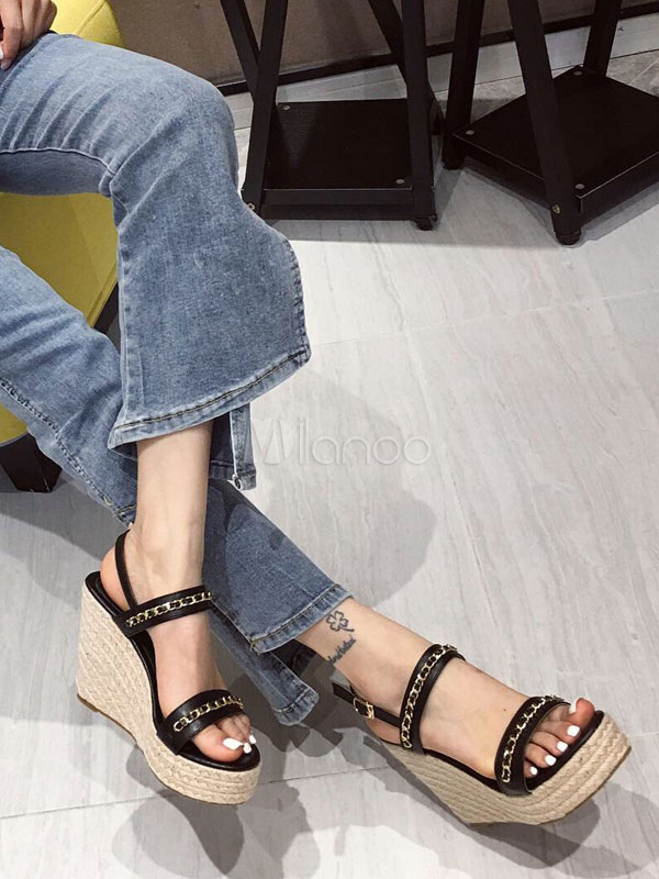 Sandalia Mujer Rejilla Cierre fácil Tacón 3 cm Cuña Suela Goma Vulca-Bicha  Azul - Zapateria 1911