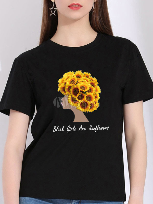 Sunflower Graphic T Shirt Short Sleeves 